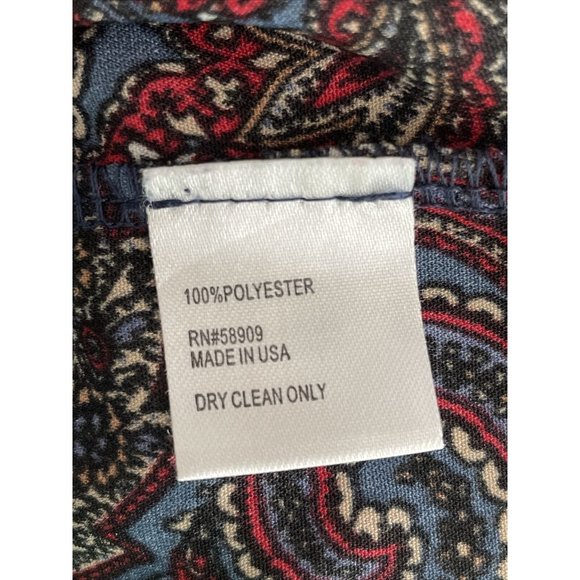 Gianni Bini Shorts Romper navy blue maroon paisley One Piece Womens Sm made USA‎ - Picture 7 of 8